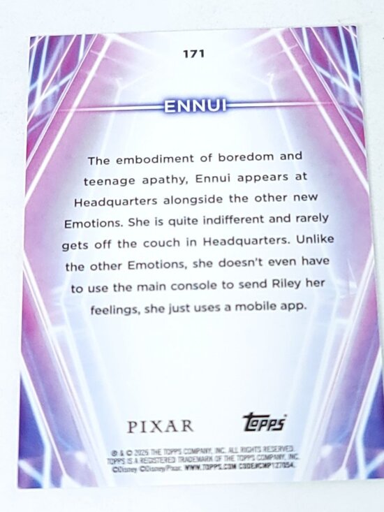 2026 Topps Disney Neon Hobby Box Factory Sealed 2 Numbered  Ennui Topps 2026 Disney Neon Holo Parallel Refractor Limited 138/150